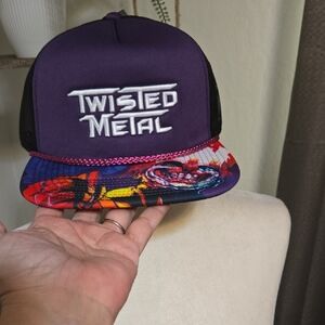 Twisted Metal Purple and Multicolor Snap Back Trucker Hat